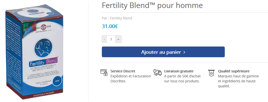 acheter fertility blend homme